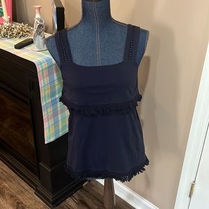 J. Crew outlet navy fringe tank size xs